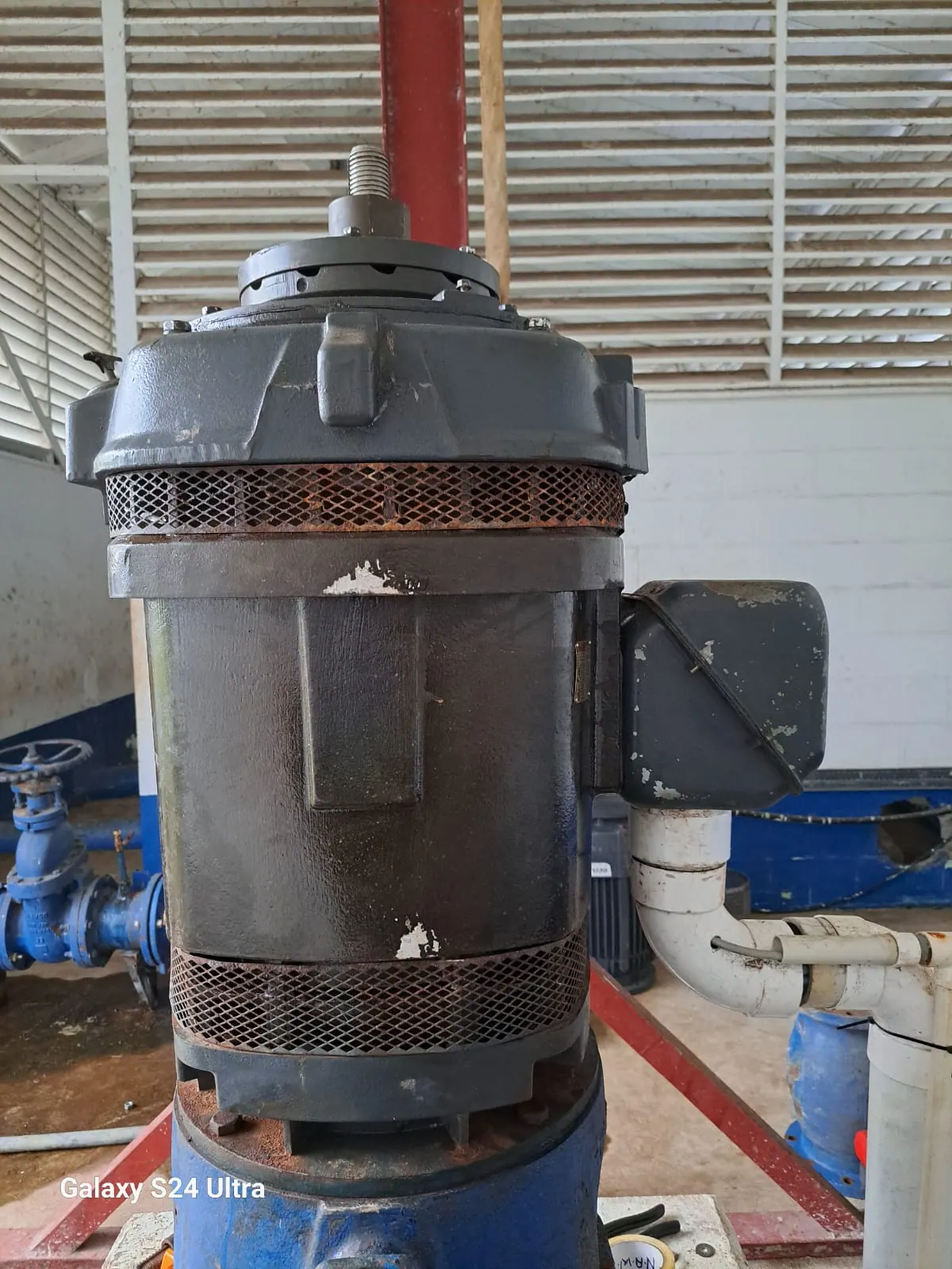 Vertical industrial pump motor assembly