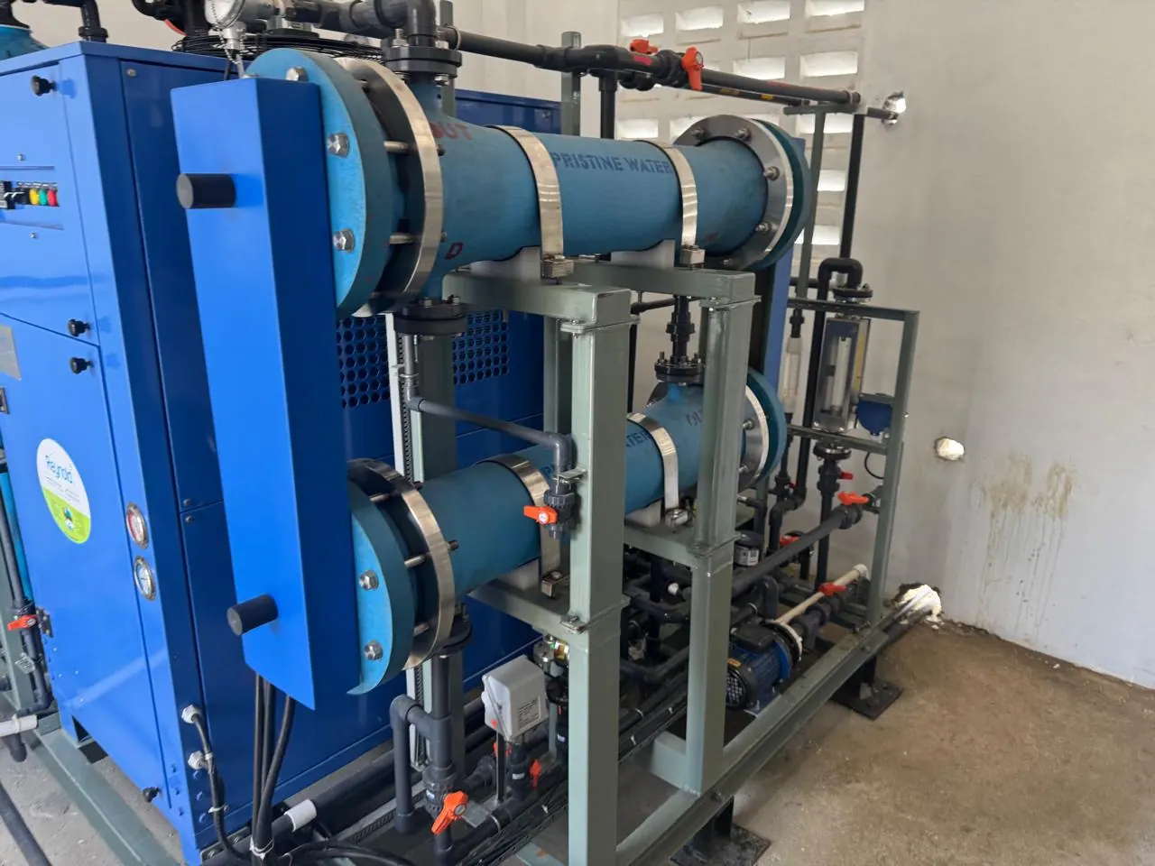 Skid-mounted industrial water treatment equipment